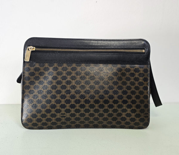 Celine Black Macadam Clutch Bag