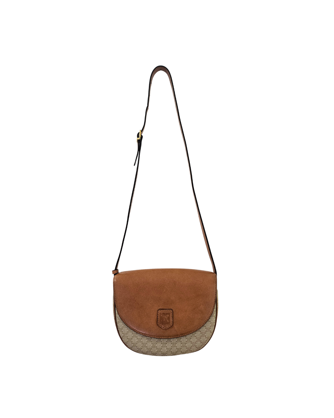 Celine Vintage Coated Canvas Crossbody Bag