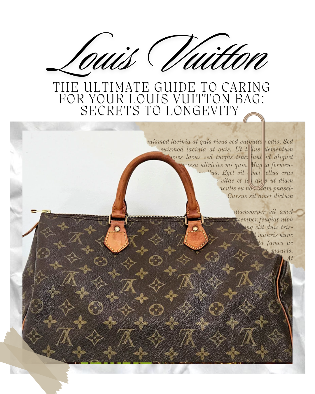 How to Care for Your Louis Vuitton Bag: The Ultimate Guide to Cleaning & Longevity