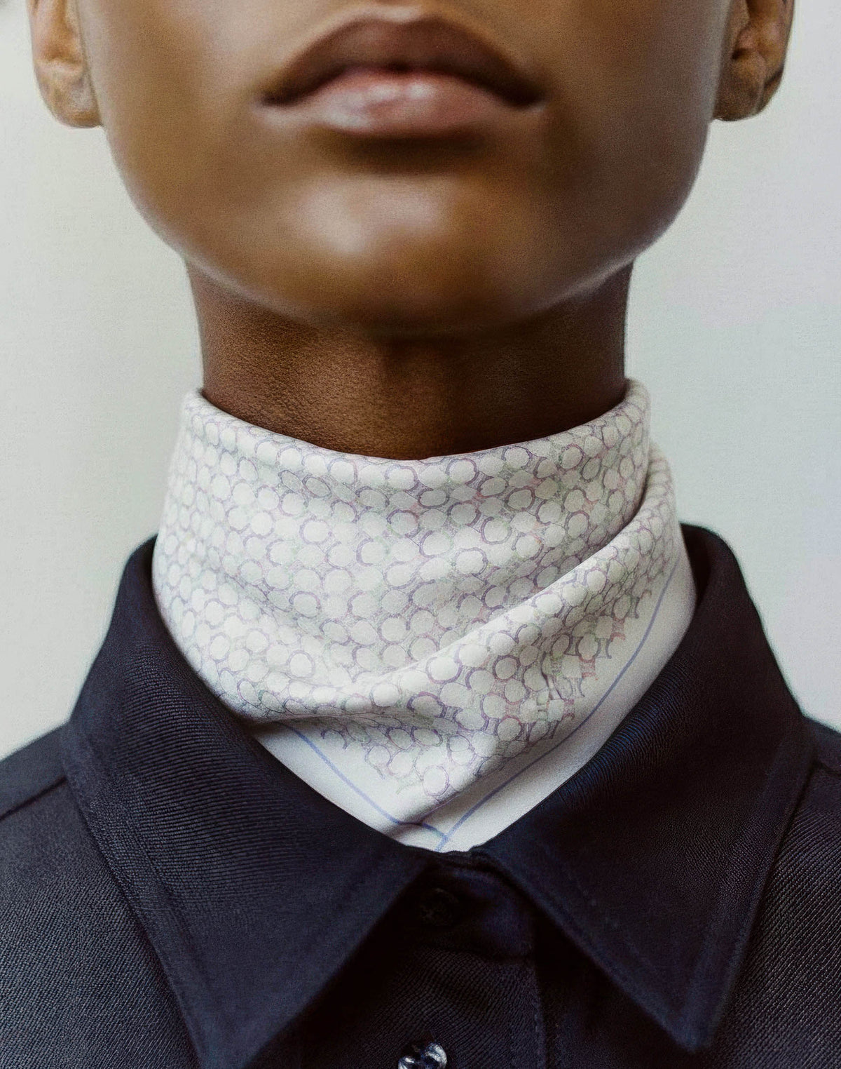 Foulard Bandana Céline Vintage Motif Triomphe Pastel