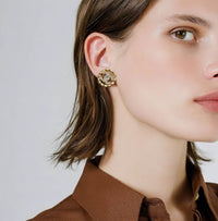 Chanel Gold-Plated Twisted Rope CC Clip-On Earrings