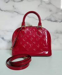 Sac Louis Vuitton Alma BB M91606 en Cuir Vernis Rouge