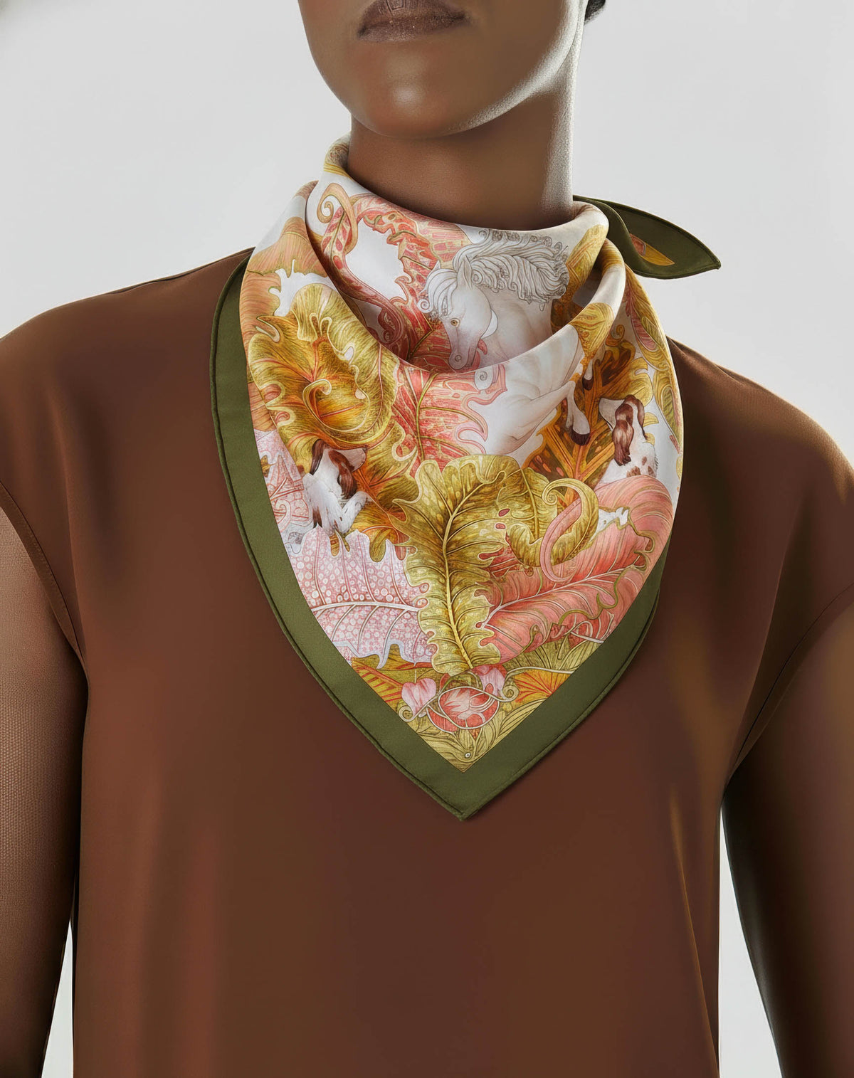 Foulard Salvatore Ferragamo Motif Floral et Animalier