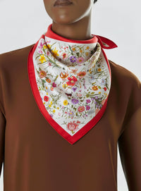Foulard Gucci Vintage Flora Rouge