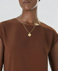 Givenchy Vintage Gold-Plated Necklace- Round Pendant
