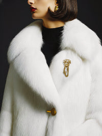 Broche Vintage Belle Époque – Perles, Arabesques et Chaînes Jaseron