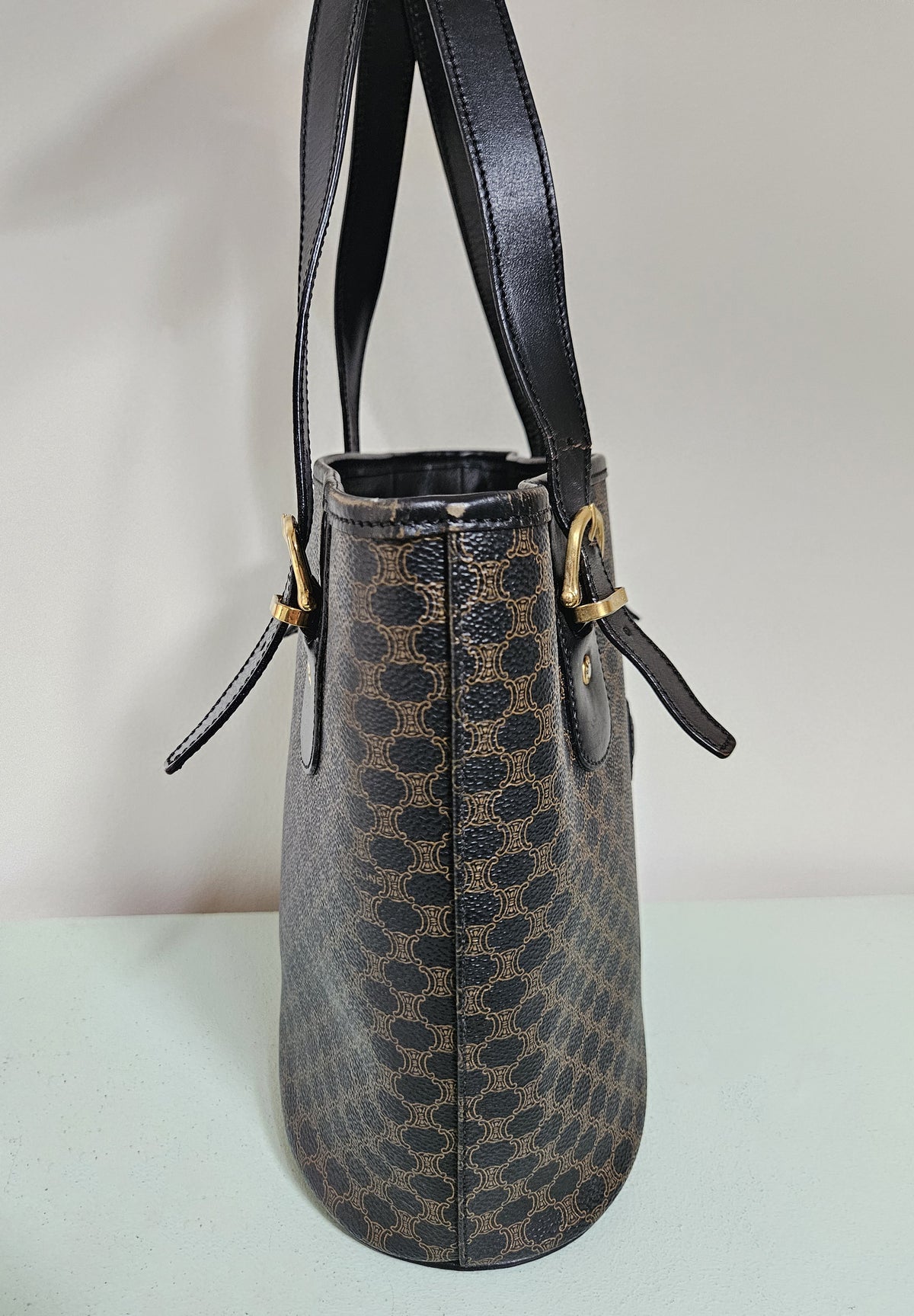 Celine Macadam Black Canvas Tote