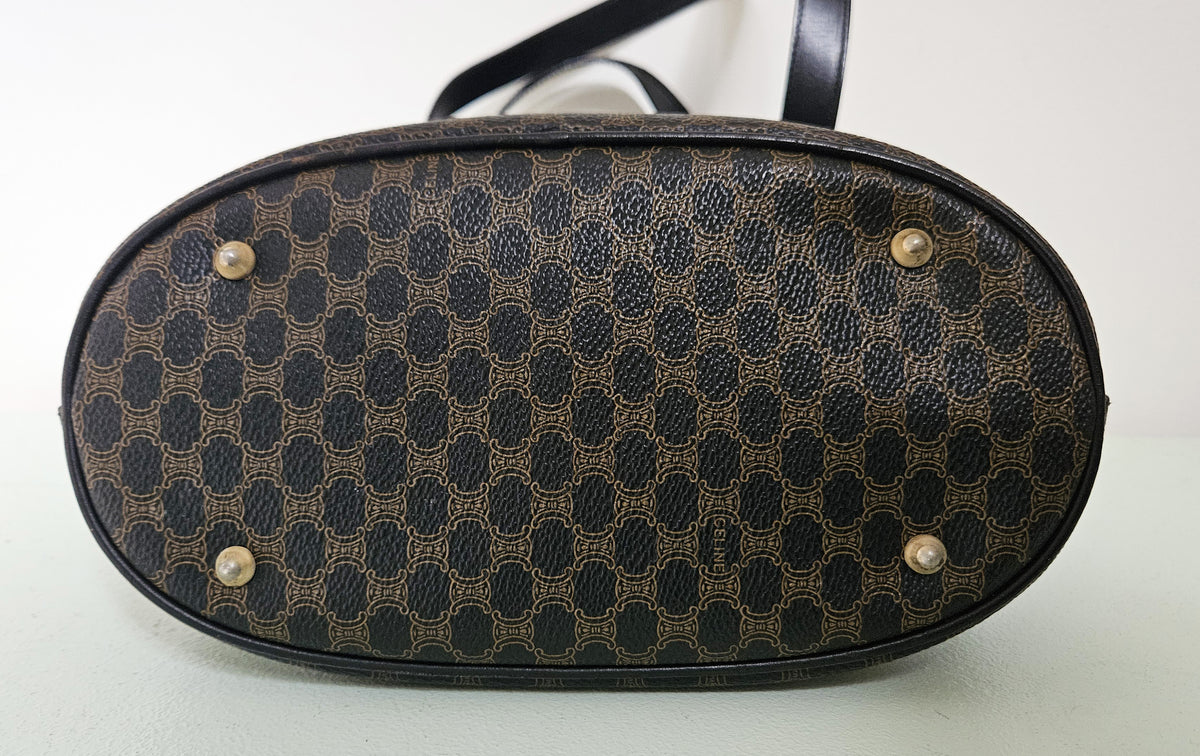 Celine Macadam Black Canvas Tote