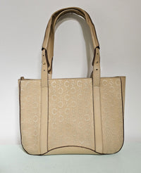 Celine Beige Tote Bag with Leather Trim