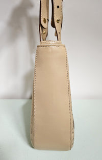 Celine Beige Tote Bag with Leather Trim