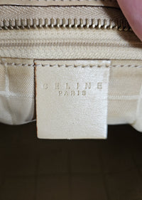Celine Beige Tote Bag with Leather Trim