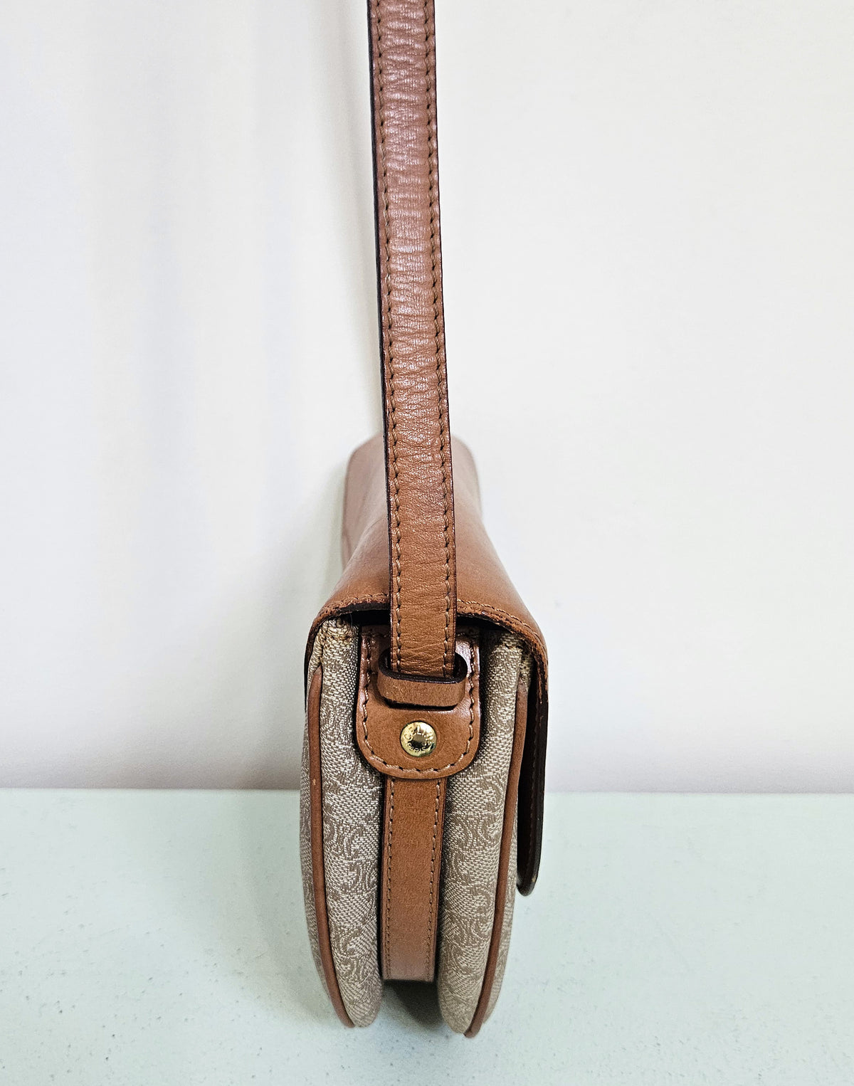 Celine Vintage Coated Canvas Crossbody Bag