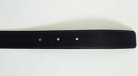 Dior Leather Belt with Gold Logo Buckle  T.36