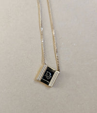 Dior Gold-Plated Necklace square medaillon