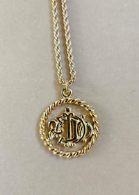 Dior Gold-Plated Logo Necklace
