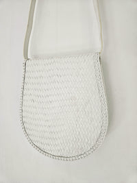 Yves Saint Laurent Vintage White Woven Leather Bag