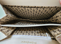 Yves Saint Laurent Vintage White Woven Leather Bag
