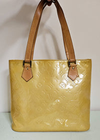 Louis Vuitton Houston Yellow Patent Leather Bag