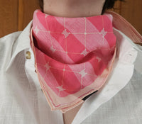 Bandana en coton rose Céline – Logo Triomphe sur toute la surface