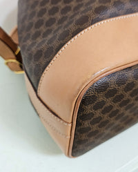 Celine Vintage Macadam Coated Canvas Bucket Bag with Wallet