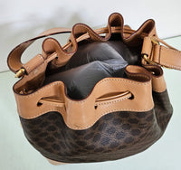 Celine Vintage Macadam Coated Canvas Bucket Bag with Wallet