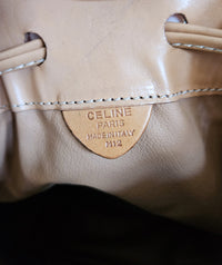 Celine Vintage Macadam Coated Canvas Bucket Bag with Wallet