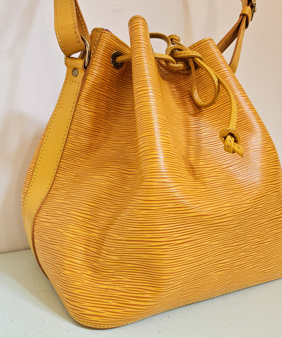Louis Vuitton Noé PM in Yellow Epi Leather