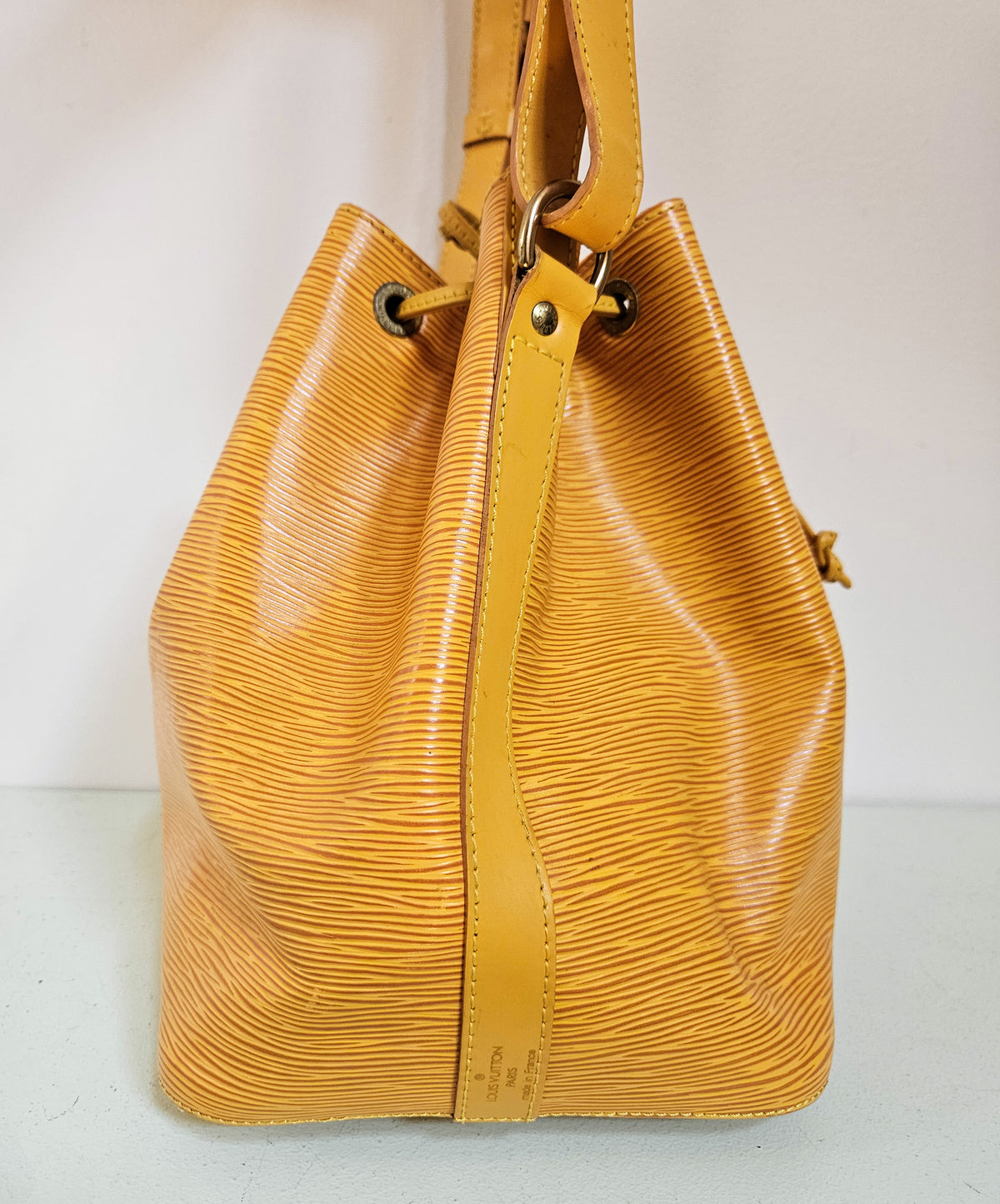 Louis Vuitton Noé PM in Yellow Epi Leather