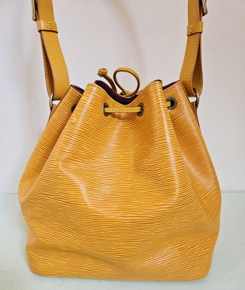 Louis Vuitton Noé PM in Yellow Epi Leather