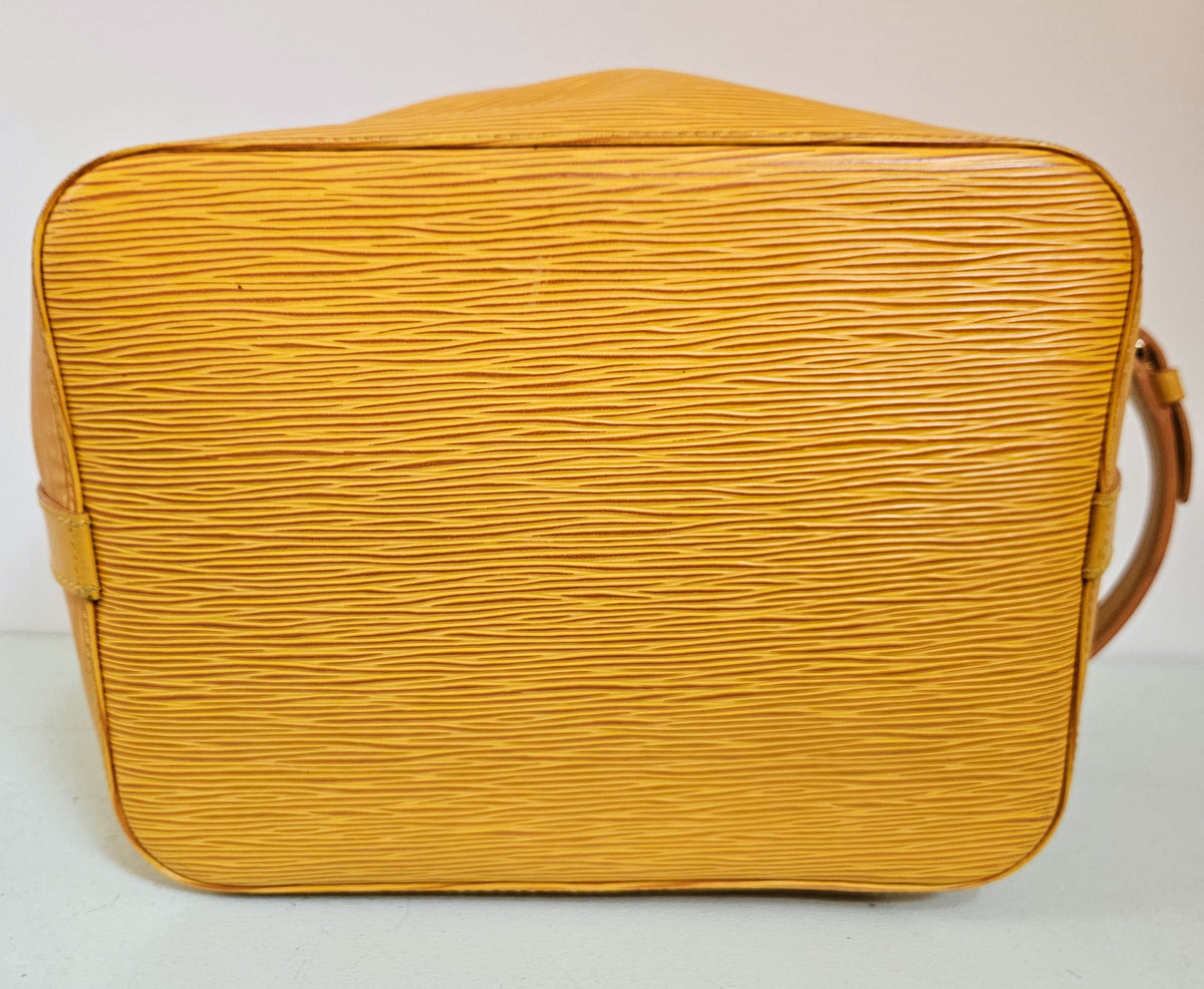 Louis Vuitton Noé PM in Yellow Epi Leather