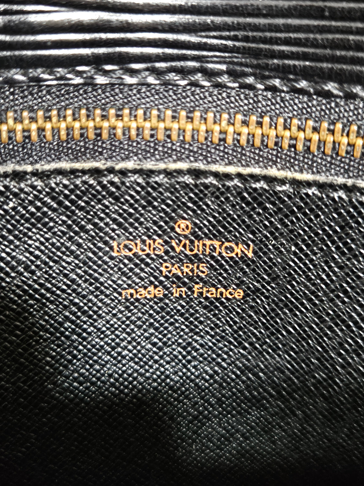Vintage Louis Vuitton Black Epi Leather Pochette