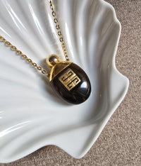 Givenchy Vintage Perfume Bottle Necklace Lucite & Gold-Plated Elegance