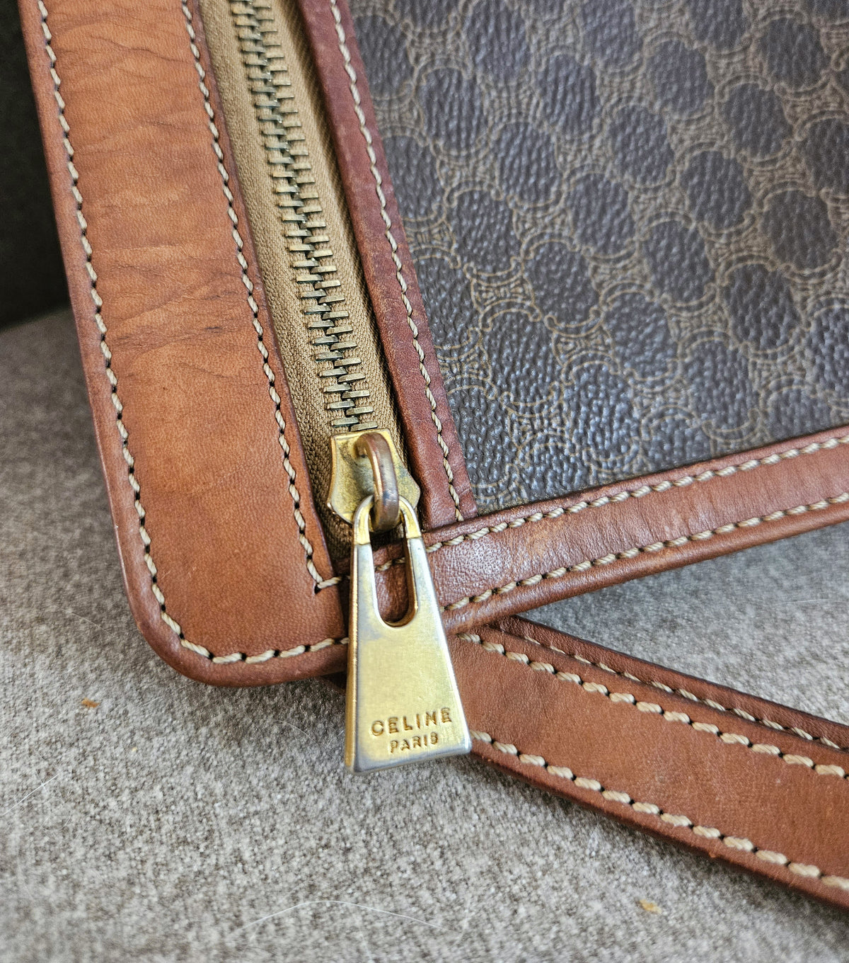 Vintage Celine Macadam Clutch Bag
