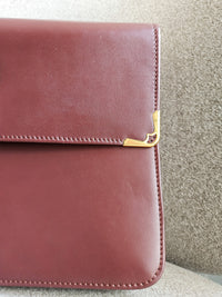 Vintage Cartier Burgundy Leather Clutch