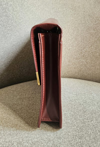Vintage Cartier Burgundy Leather Clutch