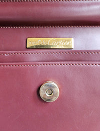 Vintage Cartier Burgundy Leather Clutch
