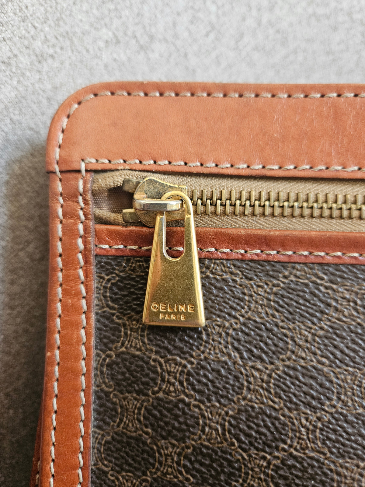 Vintage Celine Macadam Clutch Bag