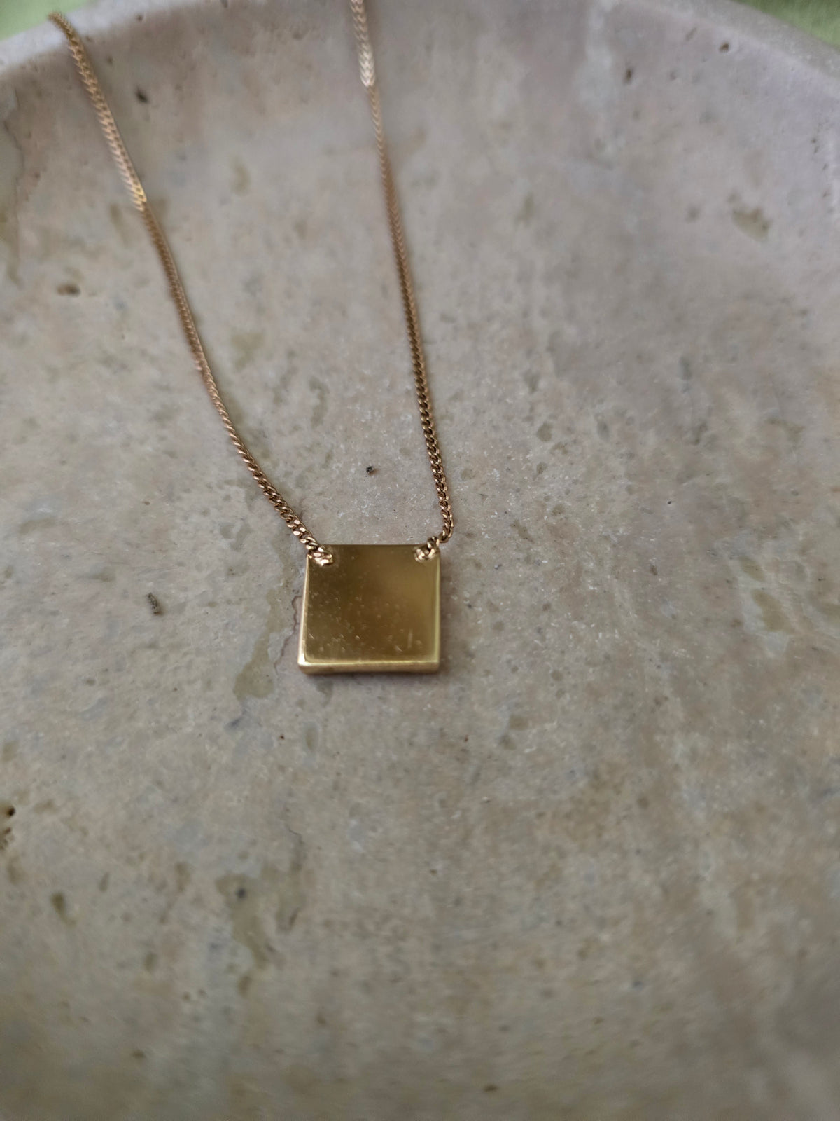 Dior Gold-Plated Necklace square medaillon