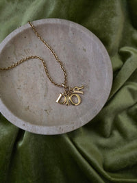 Dior Gold-Plated Necklace with CD Charm