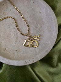Dior Gold-Plated Necklace with CD Charm