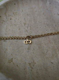 Dior Gold-Plated Necklace with CD Charm