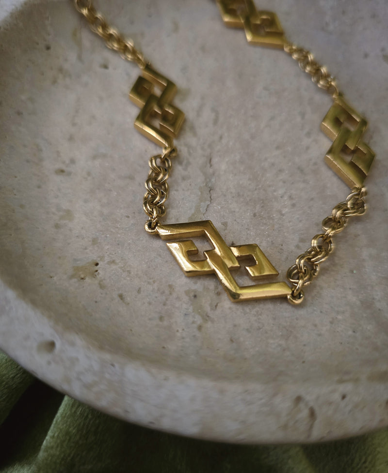 Vintage Givenchy Geometric Sautoir Necklace