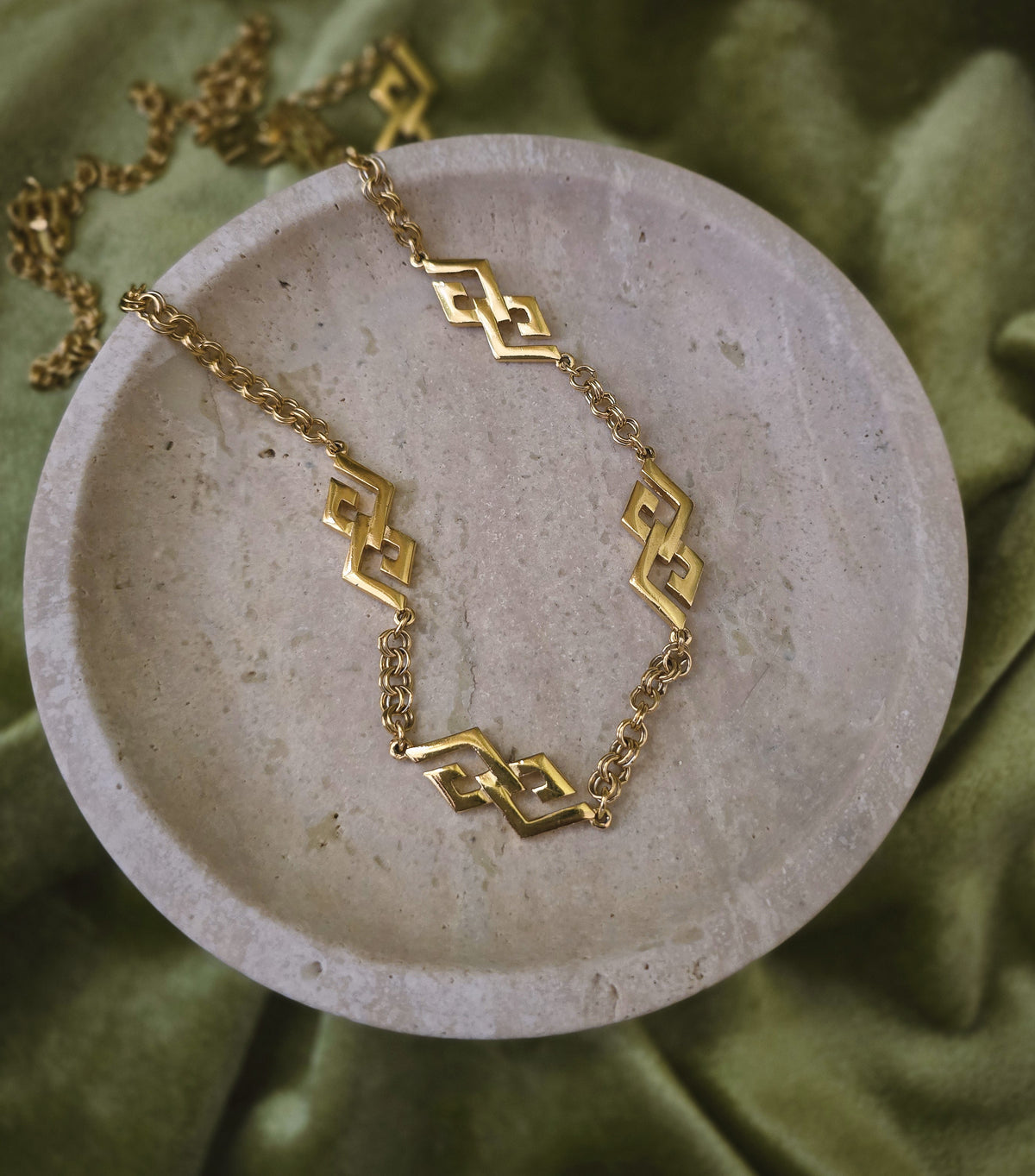 Vintage Givenchy Geometric Sautoir Necklace