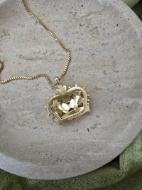 Versace Vintage Gold Crown Pendant Necklace