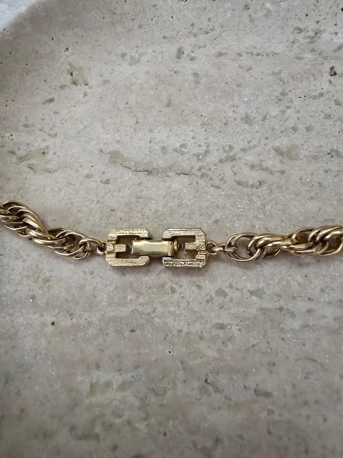 Givenchy Vintage Gold Shell Charm Necklace