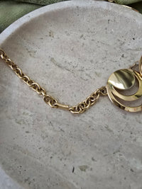 Celine Vintage Gold Geometric Statement Necklace