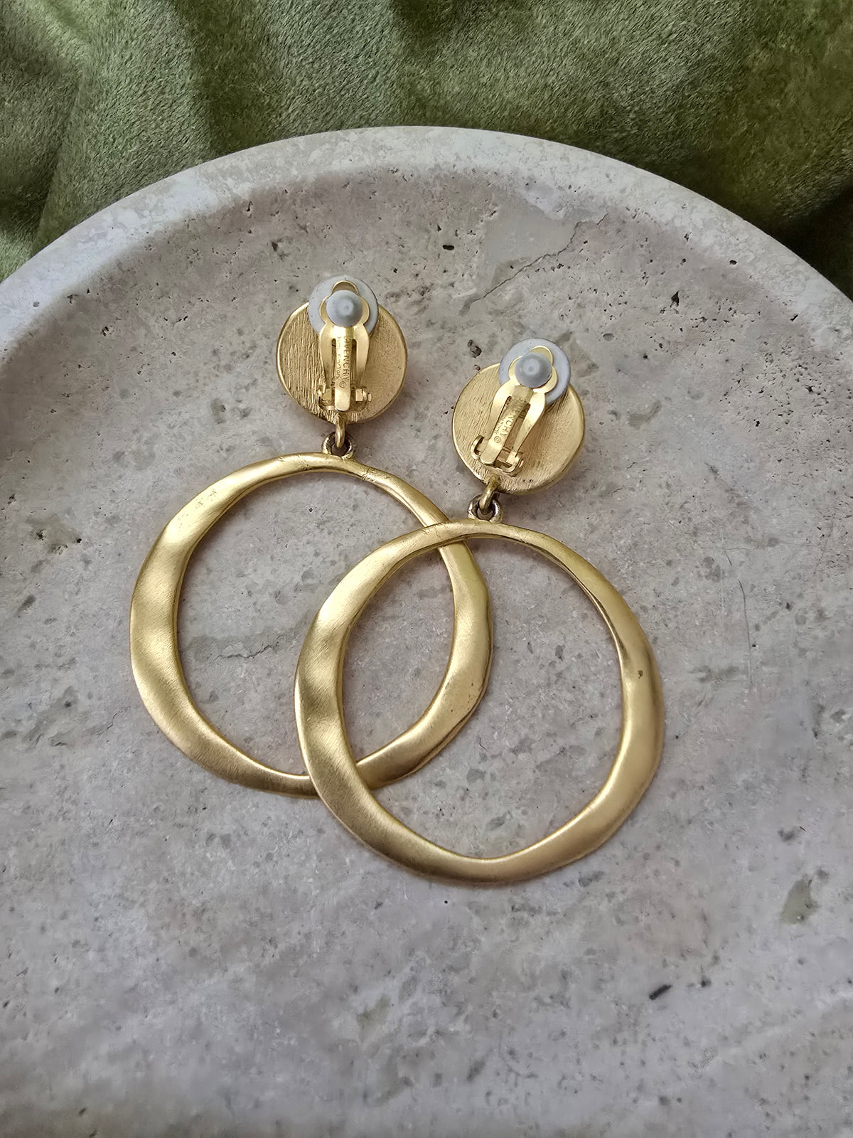 Vintage Givenchy Clip-On Hoop Earrings