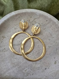 Vintage Givenchy Clip-On Hoop Earrings