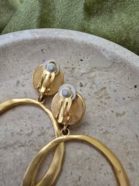 Vintage Givenchy Clip-On Hoop Earrings