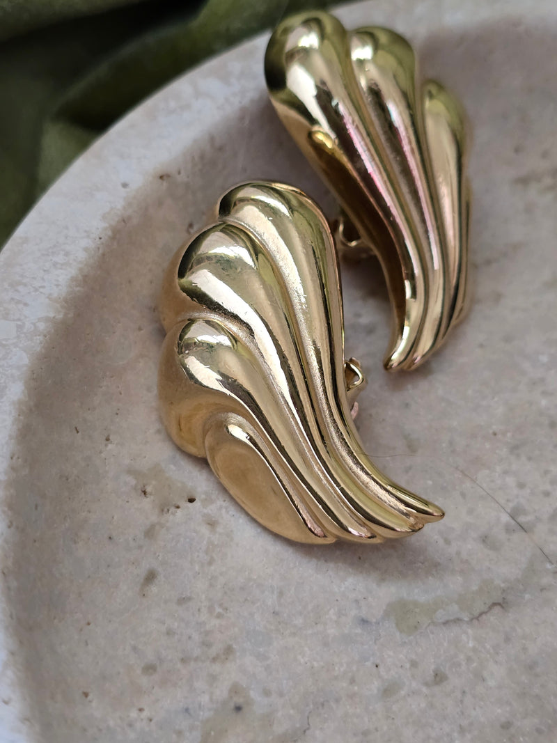 Vintage Givenchy Winged Clip-On Earrings